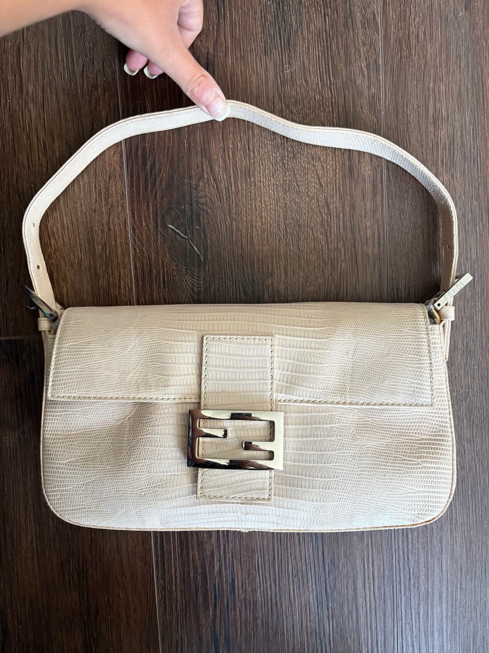 Rare Pink Lizard Exotic Vintage Fendi Baguette - Picture 7 of 17